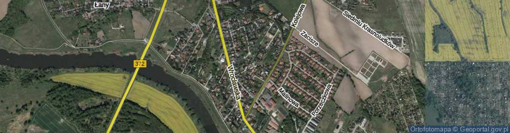 Zdjęcie satelitarne Skośna ul.